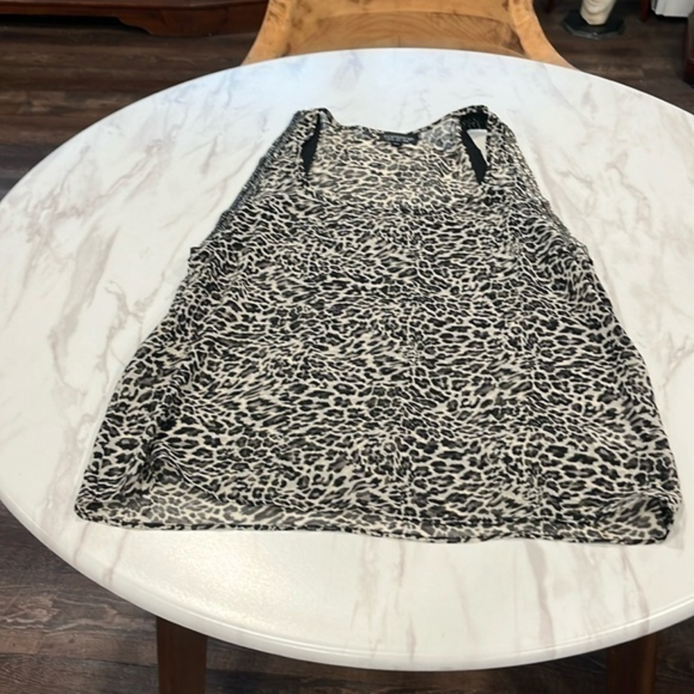 TopShop Animal Print beaded Tank
